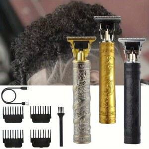 이발소용으로 설계된 고출력 전기 이발기, USB 충전으로 면도 및 트리밍에 이상적입니다.