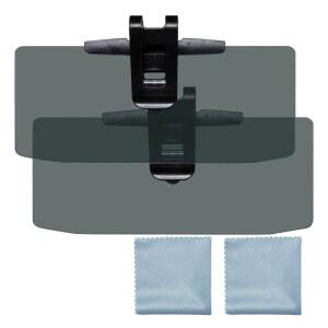 DUSCOKE 편광 자동차용 바이저 익스텐더 선 블로커, 안전한 주행을 위한 안티 글레어 자외선 차단 썬 익스텐더, 각도 조절이 가능한 선바이저 미광/설맹으로부터 보호 (2PCS)