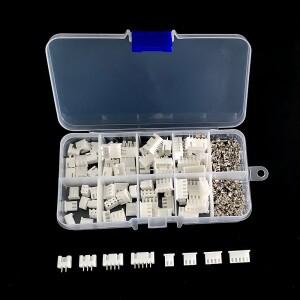230pcs XH2.54 2p 3p 4p 5 핀 2.54mm 피치 터미널 키트 하우징 헤더 JST 커넥터 와이어 어댑터
