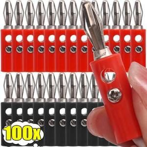 10-100pcs 와이어 케이블 나사  바나나 플러그 커넥터 어댑터 터미널 뮤지컬 오디오 스피커 비디오 수신기