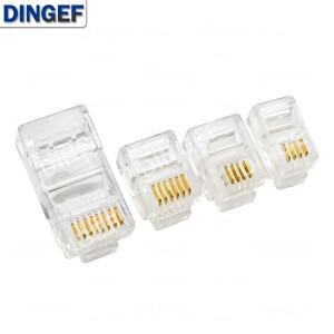 4핀 6핀 8핀 케이블 엔드 커넥터 플러그 전화 인터넷 RJ9 4P4C RJ11 RJ45 8P8C 크리스탈