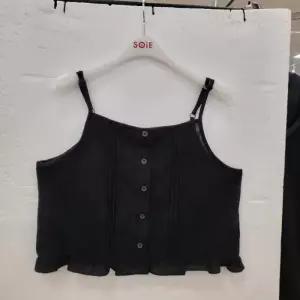 소이 HC22 뷔스티에 블라우스 여아 여름용 블랙 슬림핏 면 뷔스티에 블라우스  26M568