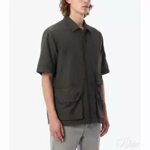 스톤아일랜드 26SS 1100024 코튼 나일론 마이크로 Lip스톱 컴포트 핏 숏슬리브 셔츠 위드 L1S15 S0318 V006