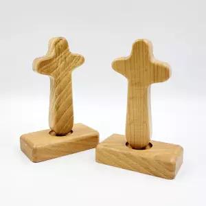 자석 스탠드형 원목 십자가 라운형교회 성당 기독교 천주교 가톨릭 나무