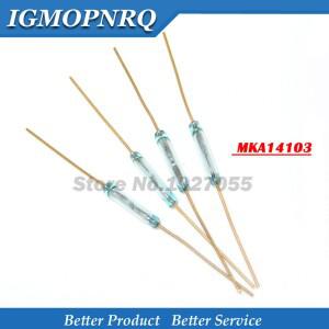 10PCS MKA14103 리드 스위치 2x14mm 녹색 유리 자기 제어 정상 개방 접촉 센서 new
