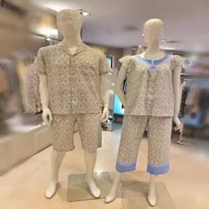 바바라 AMP4622SAWP4622S 커플 보더프린트4622S파자마세트