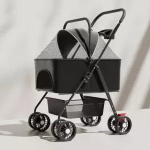 애완견 강아지 고양이 카트 유모차 분리가능 애견 접이식