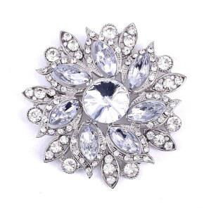 락스피콜 빈티지 여성 오스트리아 크리스탈 우아한 플라워 브로치 웨딩