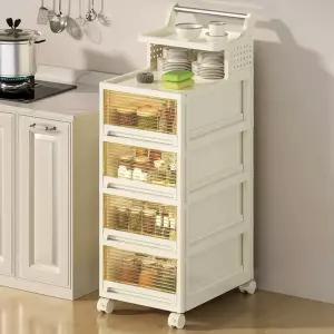 세탁실 트롤리 서랍형 다층 이동식 수납장 진열대 수납함 스낵바 스틸 다목적