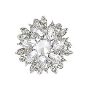 여성용 라인스톤 플라워 브로치 빈티지 크리스탈 우아한 의류 모자 가방 액세서리 크리스마스 생일 파티 웨딩 코스튬 주얼리