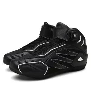 레저 바이크 오토바이 PU 가죽 Botas Para Motociclista 타기 부츠 4 시즌 남성 여성 모토 크로스