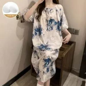 남성 팬츠 여름 가능 그림 반바지 컴포트 쿨링 잠옷 패드 빅사이즈 아우터 파자마 치마끈 롱스커트 admr2