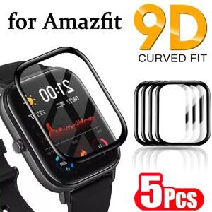 Amazfit Bip S Lite 용 HD 소프트 유리 BIP U Pro bip 3 Xiaomi GTS 4 Mini GTR 2E 2 POP 전체 커버 화면 보호기