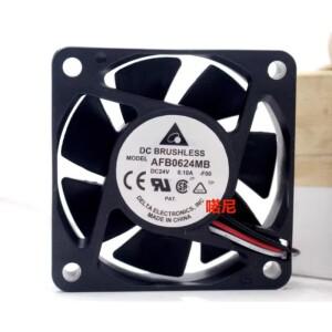Delta Electronics AFB0624MB F00 DC 24V 0.10A 60x60x15mm 3선 서버 냉각 팬