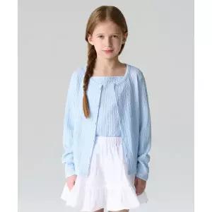 스탠다드 키즈 STANDARD KIDS 크링클 저지 슬리브리스 탑 가디건 세트 [파스텔 블루] MKETL3Z12-PU 753032