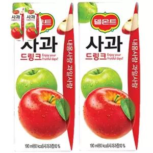 주스 롯데 델몬트 사과 드링크 32개입 190ml
