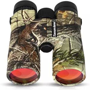 10X42 소형 쌍안경 - 장거리 고성능 여행용 케이스 포함 매우 밝고 넓은 시야 경량 방수 및 안개 방지 사냥