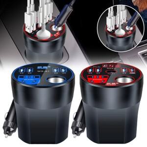 차량용 전원 인버터 LED 디스플레이 다기능 충전기 소켓 고속 충전 자동차 액세서리 200W 12V 24V-220V 컨