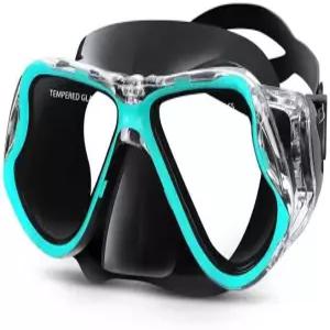 그레어웨이 다이빙 마스크 김서림 방지 스노클 코 커버가 달린 스노클링 수영 고글