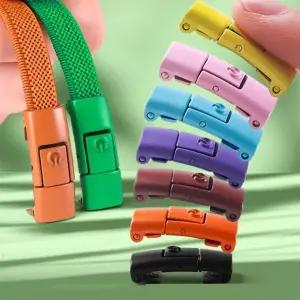 심지8개 고무줄 신발끈 안풀리는 운동화끈 클립 매듭없는 버클 등산화 고정 슈레이스 정리 버튼