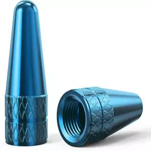 HZJD 바이크 프레스타 호환되는 밸브 캡 스카이 블루(2팩)