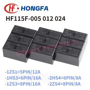 5Pcs JQX HF115F - 005 012 024 -1HS3 1ZS1 2HS4 5PIN 8A 12A 16A 5V 12V 24V 전원 릴레이