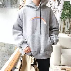 레인보우후드티 겨울티셔츠 후드티 기모티 시보리후드티 무지개후드티 겨울코디