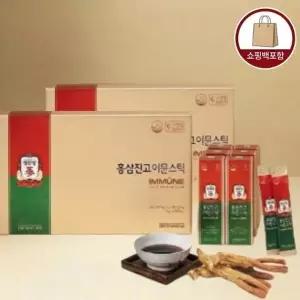 정관장 홍삼진고 이뮨스틱 10g x 30포,2개 + 쇼핑백, 홍삼 건강기능식품 선물세트