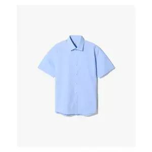 에스티코 코튼 혼방 컴포트 반소매 셔츠_블루 클래식핏_SDSWB52CSL 739246