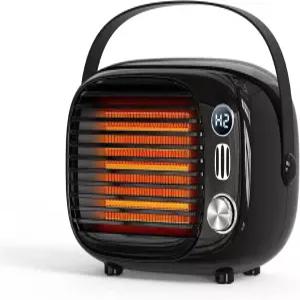 쿨포 스페이스 히터 온도 조절이 가능한 고속 난방 책상 800W/500W 안전하고 조용한 세라믹 팬 가정용 침실