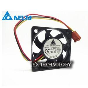 델타 냉각 팬 EFB0512LA F00 DC 12V 0.08A, 3 와이어 핀 80mm, 50x50x10mm
