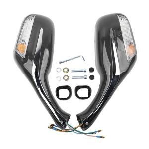 BF88 바이크 오토바이 백미러 측면 백미러+통합 방향 지시등 황색등
