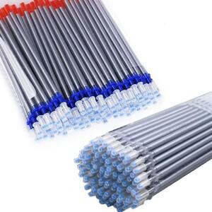 50 개/몫 실버 리필 1.0mm 패브릭 가죽 마커 섬유 패치 워크 마킹 지울 수있는 빨 손잡이