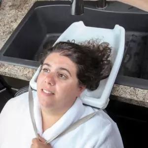 [홈월드] 미용실 간이세발기 이동식 머리감기 환자용 휴대용