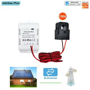 태양광 양방향 스마트 WiFi 지그비 에너지 미터 150A 클램프형 전류 변환기 앱 모니터 전력 110V 240VAC