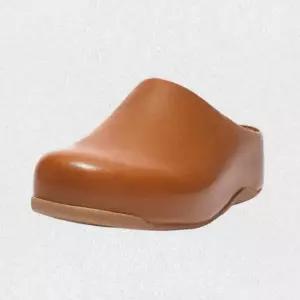 매장정품 핏플랍 FITFLOP 슈브 레더 뮬 클로그 슬리퍼 Light Tan 2039261 1477606