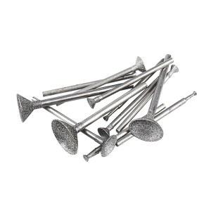 다이아몬드 그라인딩 헤드 2.35/3mm 생크 오목 옥 돌 마노 조각 도구 전기 액세서리