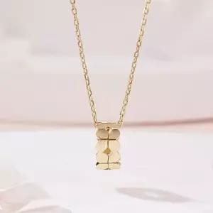 [비앤비골드] 14K 립스 플라워 링 펜던트 체인 목걸이 MNN42494