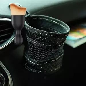 ( )자동차 수납 포켓 차량용 망사 정리함 주머니 보관함 다용도 먼지 브러쉬 세트