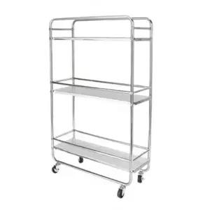 ( )스텐 수납선반 정리함 트롤리 보관함 이동식 선반 3단