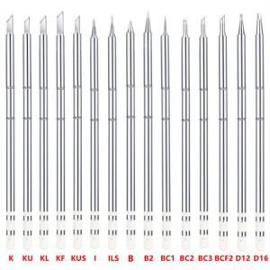 T12 전기 구리 납땜 인두 팁 B2 BC1 ILS BCF2 D16 KF For Hakko fx951 DIY 용접 헤드 스테이션 키트
