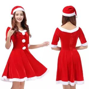 여자산타복세트 원피스B타입 체육대회 연극 스튜디오 할로윈의상 생일파티 소품 파티