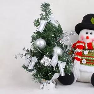 미니트리(실버)-32cm장식 탁상용 인테리어 장식용 크리스마스 성탄절 선물 단체 사은품용 증정품용 교회 유