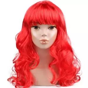 웨이브긴머리가발(레드)파티가 코스프레가 빨간가 파티가 레드가 아이돌가 이벤트가 빨강가 여성빨간가 가