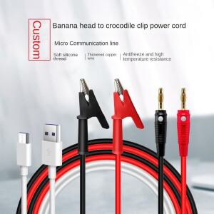 악어 클립 전원 코드 및 마이크로 통신 케이블 RD CNC 공급 장치 포함 25A 니켈 도금 바나나 플러그 15A
