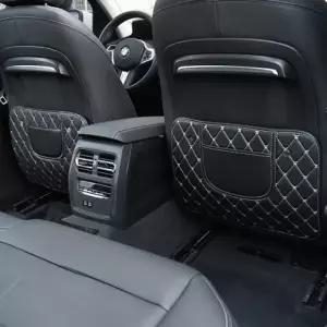 (색상 킥매트)차량용 킥매트 포켓형 가죽 뒷자석 보호 매트 정리포켓