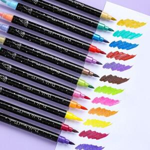 48/6 색상 양방향 반짝이 아크릴 마커 페인트 펜 락 페인팅 스톤 세라믹 유리 목재 패브릭 이는