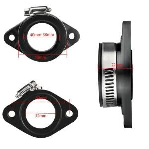 32mm 카브 플랜지 흡기 어댑터 미쿠니 30-34 기화기 용 매니 폴드 부트 UTV ATV 바이크 오토바이 먼지 자전