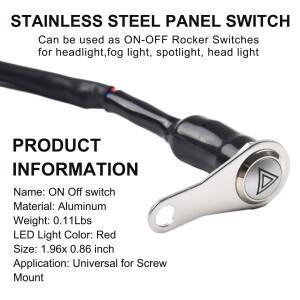 12V 작업 조명 빨간색 LED 바이크 오토바이 스위치 ON OFF 핸들 바 마운트 푸시 버튼 Accesorios Para Moto