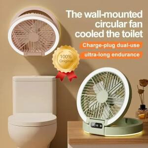 2025년형 다기능 LED 디스플레이 무선 휴대용 가정용 저소음 환풍 데스크탑 & 벽걸이형 냉풍기